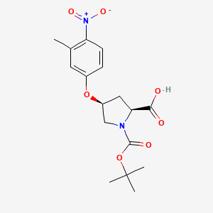 molecular formula C17H22N2O7 B3091248 (2S,4S)-1-(Tert-butoxycarbonyl)-4-(3-methyl-4-nitrophenoxy)-2-pyrrolidinecarboxylic acid CAS No. 1217621-04-9