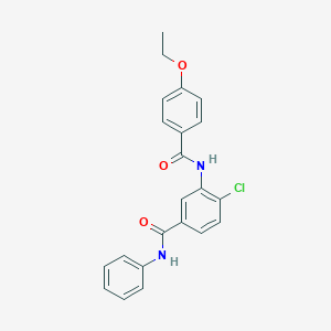 molecular formula C22H19ClN2O3 B309129 4-chloro-3-[(4-ethoxybenzoyl)amino]-N-phenylbenzamide 