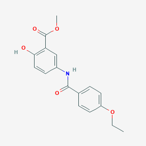 molecular formula C17H17NO5 B309130 Methyl 5-[(4-ethoxybenzoyl)amino]-2-hydroxybenzoate 