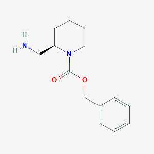 molecular formula C14H20N2O2 B3091303 (R)-2-Aminomethyl-1-N-Cbz-piperidine CAS No. 1217642-55-1