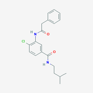 molecular formula C20H23ClN2O2 B309133 4-chloro-N-isopentyl-3-[(phenylacetyl)amino]benzamide 