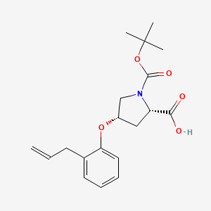 molecular formula C19H25NO5 B3091342 (2S,4S)-4-(2-Allylphenoxy)-1-(tert-butoxycarbonyl)-2-pyrrolidinecarboxylic acid CAS No. 1217669-69-6