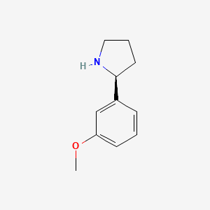 molecular formula C11H15NO B3091412 (S)-2-(3-methoxyphenyl)pyrrolidine CAS No. 1217710-13-8