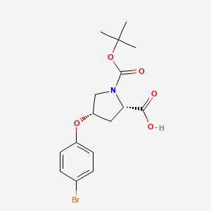 (2S,4S)-4-(4-Bromophenoxy)-1-(tert-butoxy-carbonyl)-2-pyrrolidinecarboxylic acid