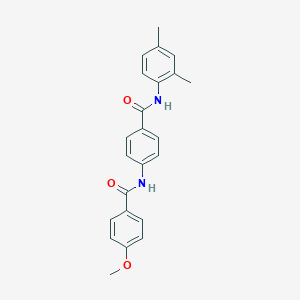 molecular formula C23H22N2O3 B309149 N-(2,4-dimethylphenyl)-4-[(4-methoxybenzoyl)amino]benzamide 