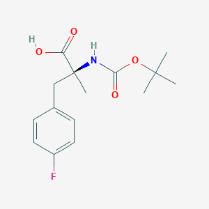 molecular formula C15H20FNO4 B3091490 Boc-α-甲基-L-4-氟苯 CAS No. 1217754-68-1