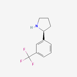 molecular formula C11H12F3N B3091512 (2S)-2-[3-(trifluoromethyl)phenyl]pyrrolidine CAS No. 1217777-12-2