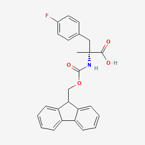 molecular formula C25H22FNO4 B3091519 (R)-2-((((9H-芴-9-基)甲氧基)羰基)氨基)-3-(4-氟苯基)-2-甲基丙酸 CAS No. 1217777-84-8