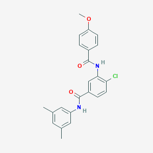 molecular formula C23H21ClN2O3 B309152 4-chloro-N-(3,5-dimethylphenyl)-3-[(4-methoxybenzoyl)amino]benzamide 