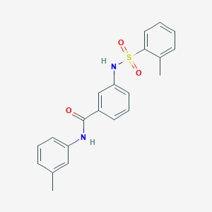 molecular formula C21H20N2O3S B309155 N-(3-methylphenyl)-3-{[(2-methylphenyl)sulfonyl]amino}benzamide 