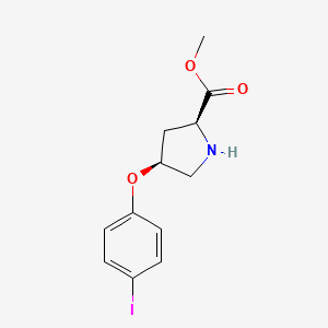 molecular formula C12H14INO3 B3091594 Methyl (2S,4S)-4-(4-iodophenoxy)-2-pyrrolidinecarboxylate CAS No. 1217839-46-7