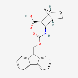 molecular formula C23H21NO4 B3091612 Fmoc-3-exo-aminobicyclo[2.2.1]hept-5-ene-2-exo-carboxylic acid CAS No. 1217848-39-9
