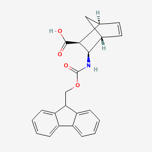 molecular formula C23H21NO4 B3091612 Fmoc-3-外消旋氨基双环[2.2.1]庚-5-烯-2-外消旋羧酸 CAS No. 1217848-39-9