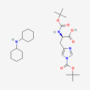 molecular formula C28H48N4O6 B3091615 Boc-D-His(Boc)-OH DCHA CAS No. 1217849-01-8