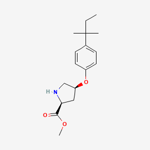 Methyl (2S,4S)-4-[4-(tert-pentyl)phenoxy]-2-pyrrolidinecarboxylate