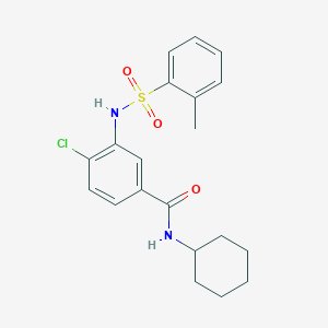 4-chloro-N-cyclohexyl-3-{[(2-methylphenyl)sulfonyl]amino}benzamide