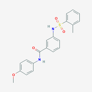 molecular formula C21H20N2O4S B309163 N-(4-methoxyphenyl)-3-{[(2-methylphenyl)sulfonyl]amino}benzamide 