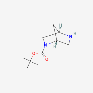 molecular formula C10H18N2O2 B3091645 (1R,4R)-叔丁基 2,5-二氮杂双环[2.2.1]庚烷-2-羧酸酯 CAS No. 1217975-73-9