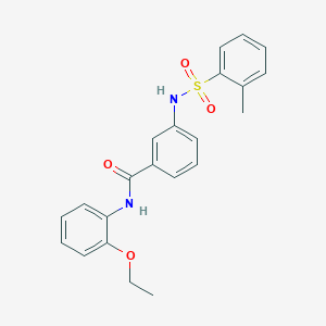 molecular formula C22H22N2O4S B309166 N-(2-ethoxyphenyl)-3-{[(2-methylphenyl)sulfonyl]amino}benzamide 