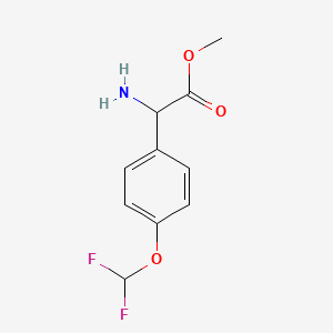 molecular formula C10H11F2NO3 B3091661 Methyl 2-amino-2-[4-(difluoromethoxy)phenyl]acetate CAS No. 1218167-22-6