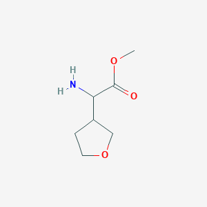 molecular formula C7H13NO3 B3091670 Methyl 2-amino-2-(oxolan-3-yl)acetate CAS No. 1218276-81-3
