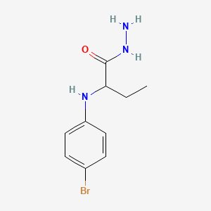 molecular formula C10H14BrN3O B3091674 2-[(4-Bromophenyl)amino]butanohydrazide CAS No. 1218281-74-3