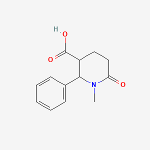molecular formula C13H15NO3 B3091677 1-Methyl-6-oxo-2-phenylpiperidine-3-carboxylic acid CAS No. 1218344-45-6