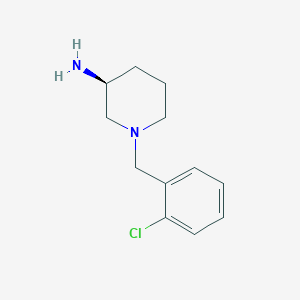 molecular formula C12H17ClN2 B3091679 (3S)-1-[(2-Chlorophenyl)methyl]piperidin-3-amine CAS No. 1218390-27-2