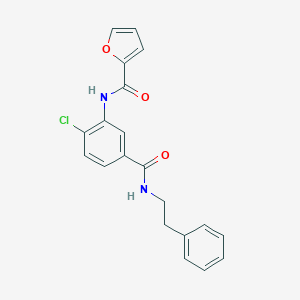 molecular formula C20H17ClN2O3 B309168 N-[2-chloro-5-(2-phenylethylcarbamoyl)phenyl]furan-2-carboxamide 