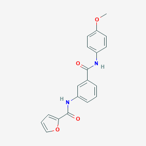 molecular formula C19H16N2O4 B309169 N-{3-[(4-methoxyanilino)carbonyl]phenyl}-2-furamide 
