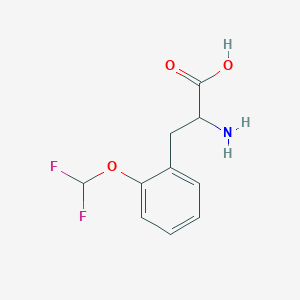 molecular formula C10H11F2NO3 B3091694 2-Amino-3-[2-(difluoromethoxy)phenyl]propanoic acid CAS No. 1218463-19-4
