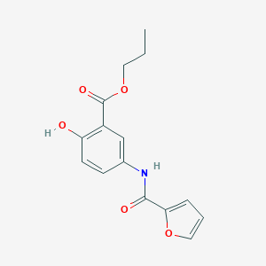 molecular formula C15H15NO5 B309170 Propyl 5-(2-furoylamino)-2-hydroxybenzoate 