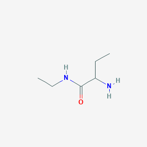 molecular formula C6H14N2O B3091702 2-Amino-N-ethylbutyramide CAS No. 1218474-73-7