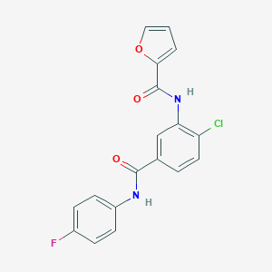 N-{2-chloro-5-[(4-fluoroanilino)carbonyl]phenyl}-2-furamide