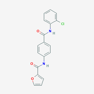 molecular formula C18H13ClN2O3 B309174 N-{4-[(2-chloroanilino)carbonyl]phenyl}-2-furamide 