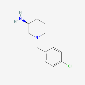 B3091742 (3S)-1-[(4-Chlorophenyl)methyl]piperidin-3-amine CAS No. 1218699-63-8