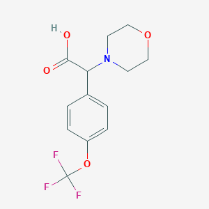 molecular formula C13H14F3NO4 B3091744 2-Morpholino-2-(4-(trifluoromethoxy)phenyl)acetic acid CAS No. 1218750-63-0