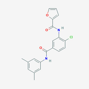 molecular formula C20H17ClN2O3 B309176 N-{2-chloro-5-[(3,5-dimethylanilino)carbonyl]phenyl}-2-furamide 