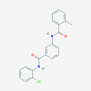 molecular formula C21H17ClN2O2 B309178 N-{3-[(2-chloroanilino)carbonyl]phenyl}-2-methylbenzamide 