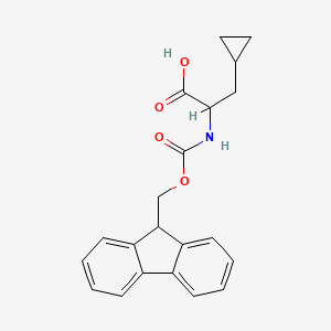 molecular formula C21H21NO4 B3091788 N-Fmoc-cyclopropyl alanine CAS No. 1219163-22-0