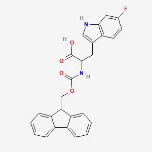 molecular formula C26H21FN2O4 B3091819 Fmoc-6-fluoro-DL-tryptophan CAS No. 1219392-55-8