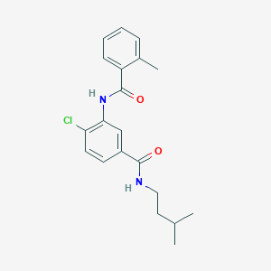 molecular formula C20H23ClN2O2 B309182 4-chloro-N-isopentyl-3-[(2-methylbenzoyl)amino]benzamide 