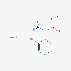 molecular formula C9H11BrClNO2 B3091826 Methyl amino(2-bromophenyl)acetate hydrochloride CAS No. 1219408-44-2