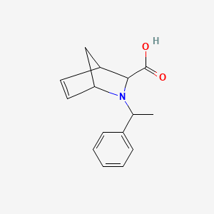 molecular formula C15H17NO2 B3091846 2-(1-Phenylethyl)-2-azabicyclo[2.2.1]hept-5-ene-3-carboxylic acid CAS No. 1219430-18-8