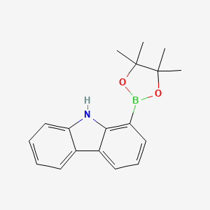 molecular formula C18H20BNO2 B3091875 9H-Carbazole-1-boronic Acid Pinacol Ester CAS No. 1219637-88-3