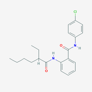 molecular formula C21H25ClN2O2 B309190 N-(4-chlorophenyl)-2-[(2-ethylhexanoyl)amino]benzamide 