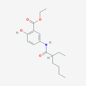 molecular formula C17H25NO4 B309191 Ethyl 5-[(2-ethylhexanoyl)amino]-2-hydroxybenzoate 
