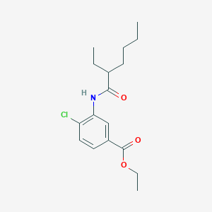 molecular formula C17H24ClNO3 B309193 Ethyl 4-chloro-3-[(2-ethylhexanoyl)amino]benzoate 