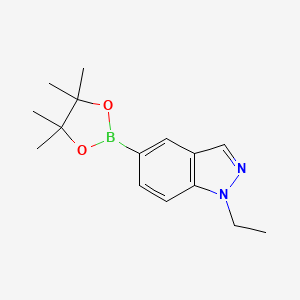 molecular formula C15H21BN2O2 B3091940 1-乙基-5-(4,4,5,5-四甲基-1,3,2-二氧杂硼环丁烷-2-基)-1H-吲唑 CAS No. 1220696-51-4