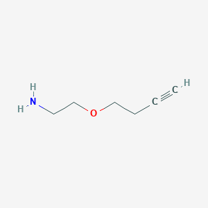 molecular formula C6H11NO B3091948 2-(But-3-yn-1-yloxy)ethanamine CAS No. 122116-14-7